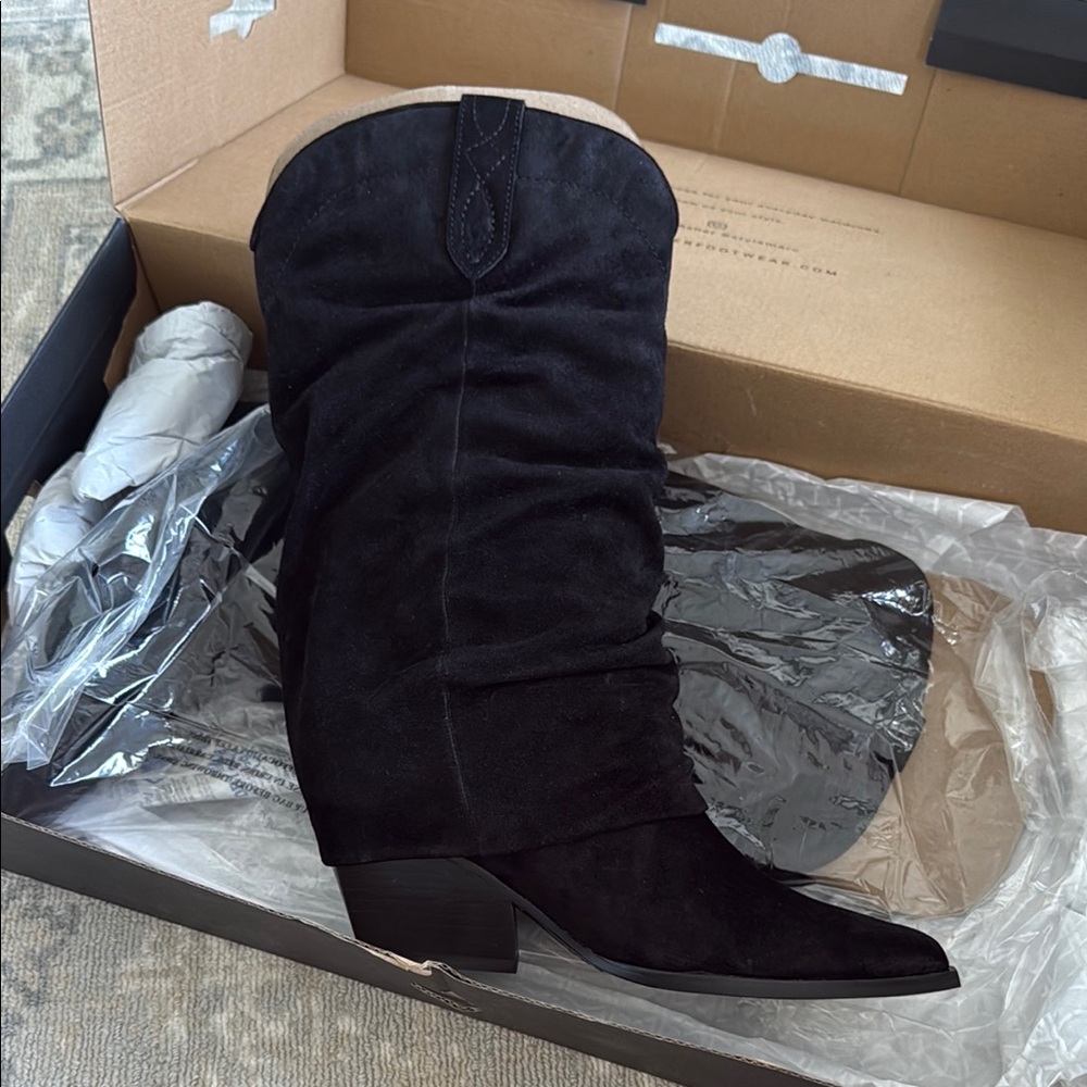 Black Suede Women's Boots